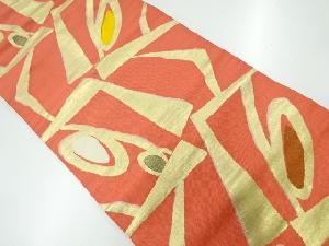 リサイクル　抽象模様織出し名古屋帯